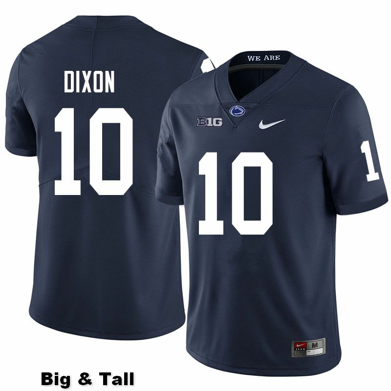 NCAA Nike Men's Penn State Nittany Lions Lance Dixon #10 College Football Authentic Big & Tall Navy Stitched Jersey YSP6298WO